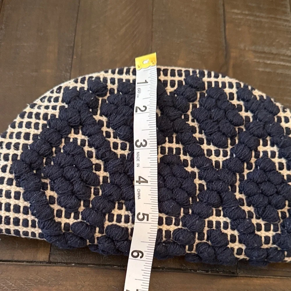 Universal Thread Navy and Cream Patterned Clutch